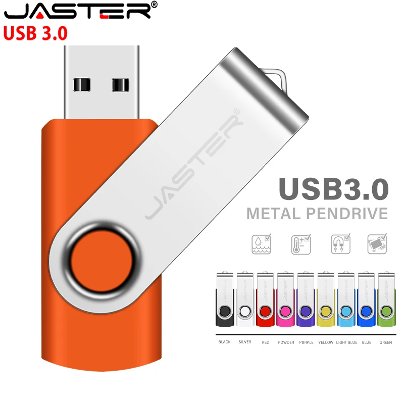 Hochleistungsfähiges, silberfarbenes, rotierendes USB 3.0-Flash-Laufwerk, 128 GB, 64 GB, 32 GB, 16 GB, 4 GB, abnehmbarer Speicher, kreative Musik, USB-Laufwerk, Geschenk Image