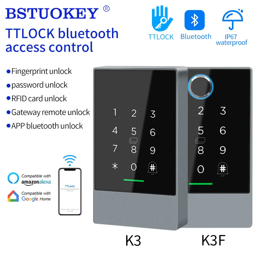 Ip67 wasserdicht rfid hähnchen tor bluetooth v5.0 rfid drahtloser garagentor öffner zugriffs controller ttlock smart phone app nfc Image