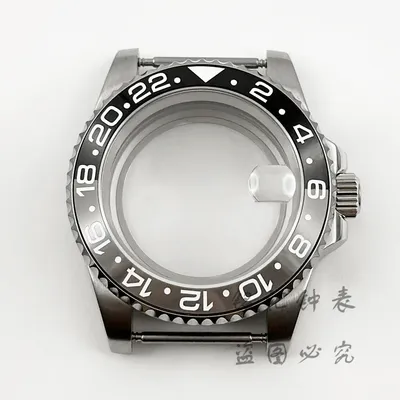 NH35 40MM SUB GMT New Design Black Grey Ceramic Insert Watch Case For ​NH34 NH35 NH36 NH38 ETA 2824 PT5000 Movement 120 Clicks