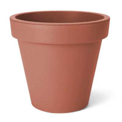 Xs Kunststoff Pflanzkübel klein - 25 cm/Terracotta - Blumenkübel rund für Außen und Innen - Garten