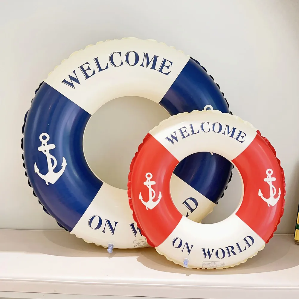 Rooxin Schwimmring für Erwachsene und Kinder, aufblasbarer Schwimmring für Erwachsene und Kinder, Schwimmkreis, Schwimmbad, Schwimmbecken, Wasserspiel-Schwimmschlauch Image