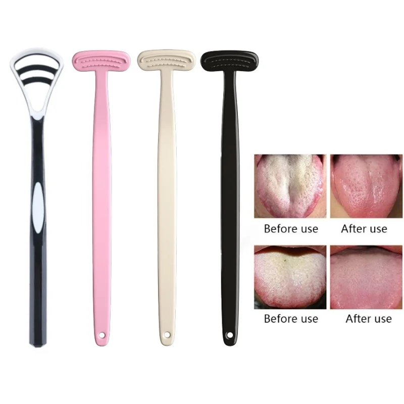 1PC Dual Verwendet Zunge Schaber Reiniger Wiederverwendbare Oral Health Reinigung Pinsel Hygiene Pflege Zahnbürste Mund Frischen Atem Schaben Image