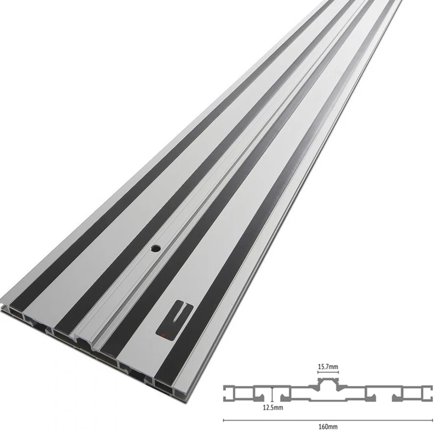 GKTOOLS Wnew 0,6 m 0,8 m 1,0 m 1,2 m 1,4 m Holzbearbeitungs-Aluminium-Führungsschiene T-Schiene für Schienensäge, Holzbearbeitungswerkzeuge und Zubehör Image
