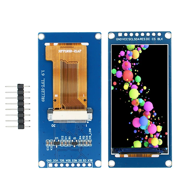 Schermo TFT IPS Full Angle da 1.9 pollici schermo LCD modulo Display a colori porta seriale SPI ad alta definizione 170x320 ST7789