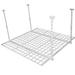 45-Inch x 45-Inch Overhead Steel Garage Ceiling Storage Rack Adjustable Heavy-Duty Ceiling Mount Storage 250 Pound Weight Capacity White