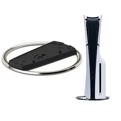 Portable Metal Vertical Stand for PS5 & PS5 Slim Digital Disk Version Anti-Slip Base Holder for