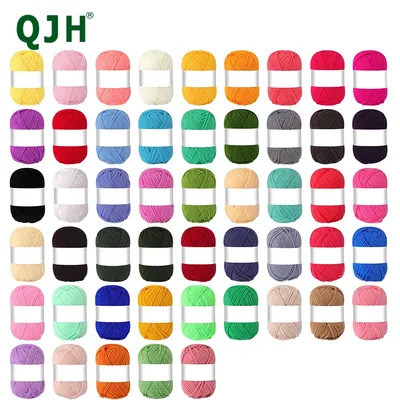 25(50)pcs/bag 4 Ply Milk Cotton Yarn For Hand Knitting Crocheting