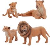 ZEMIKANIOR Action Figures 4PCS Li-on Animal Toys Figurines Home Decorate Preschool Educational Playschool Toddler