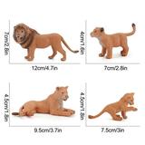 4PCS Li-on Animal Toys Figurines Home Decorate Preschool Educational Action Figures Action Figures for Boys 1/6 Scale Action Figure Action Figures for Boys Age 4-7 Action Figures for Boys Age 8-12 1:6