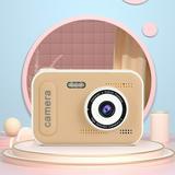 RFUGUG 20MP HD Children s Camera Front & Rear Lens Photo & Video Music & Games - Portable Easy-to-Use DSLR Style Camera - Yellow - Perfect for Kids Beginners