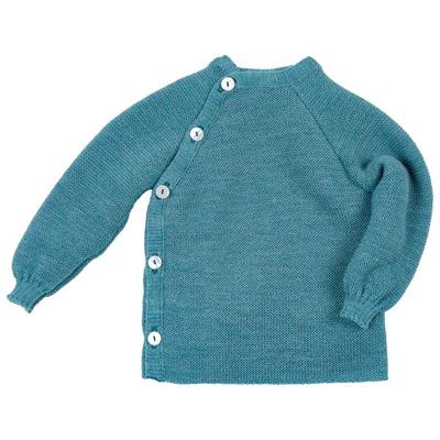 Reiff - Kid's Schlüttli Uni - Merinopullover Gr 62/68 türkis