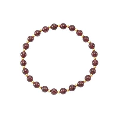 Armband FIRETTI "Schmuck Geschenk Gold 585 Armschmuck Armkette Zugarmband Edelstein", gold (gelbgoldfarben, rot, rot), Armbänder, Damen, Gelbgold 585-Polyurethan, Gelbgold 585, Polyurethan, mit Granat Image