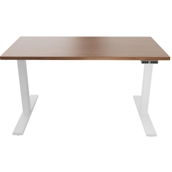 Bisley E-WonderTech elektrisch höhenverstellbarer Schreibtisch 120x60 cm in Weiß/Walnuss - Elektrischer Tisch höhenverstellbar mit Memory-Funktion Image