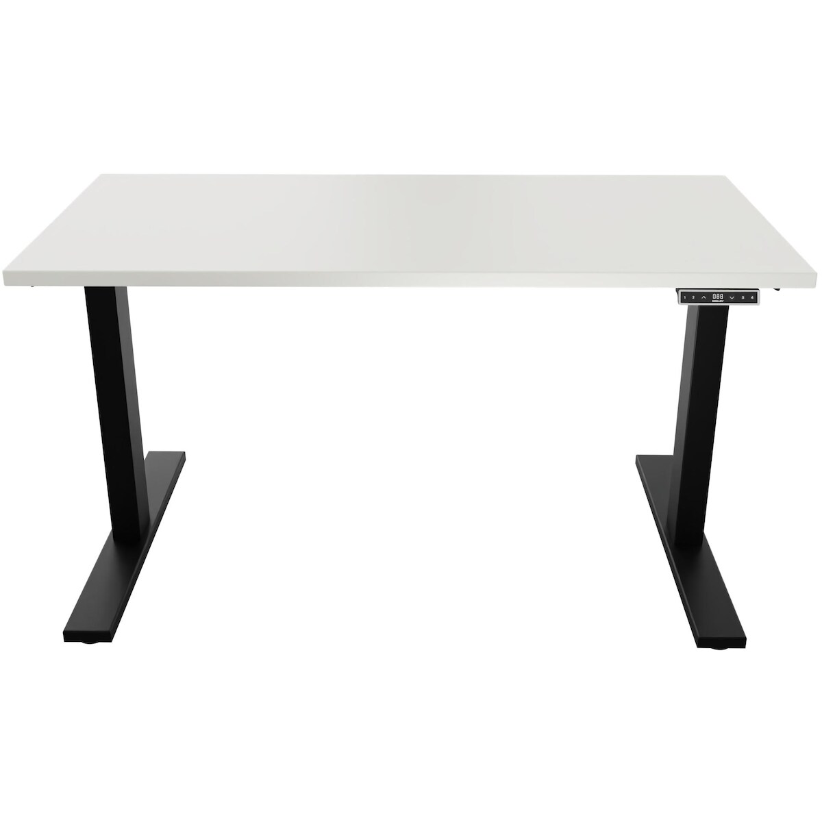 Bisley E-WonderTech elektrisch höhenverstellbarer Schreibtisch 120x60 cm in schwarz/weiß - Elektrischer Tisch höhenverstellbar mit Memory-Funktion Image