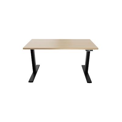 Bisley E-WonderTech elektrisch höhenverstellbarer Schreibtisch 140x80 cm in Schwarz/Eiche - Elektrischer Tisch höhenverstellbar mit Memory-Funktion Image