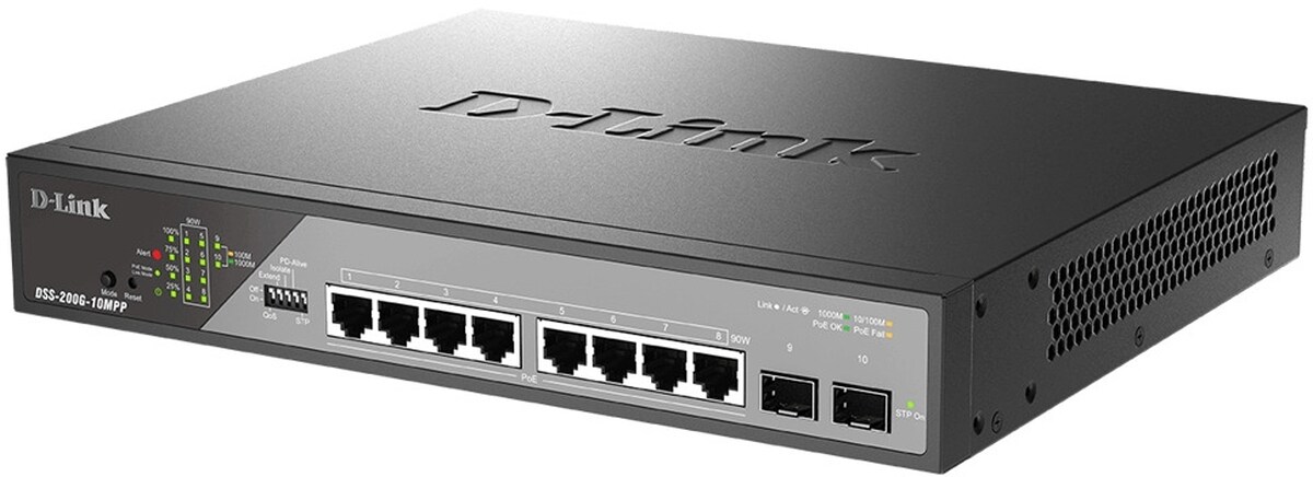 D-Link DSS-200G-10MPP/E 10-Port Desktop Gigabit PoE Switch Image