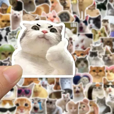 10/30/50/100PCS Kawaii Cat Sticker Aesthetic PVC Korean Decoration Children's Stationery Scrapbooking School Supplies for Kids