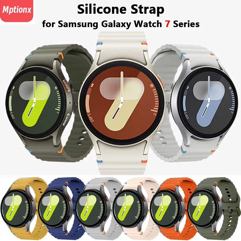 Original Silikon armband für Samsung Galaxy Uhr 7 44mm 40mm fe 6 4 5 pro 45mm Armband Sport Armband 6 klassische 43mm 47mm Band Image