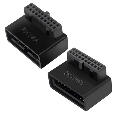 2023 neuer Computer Motherboard Header Adapter USB 3.0 19p/20p 90 Grad l rechtwinkliger Image