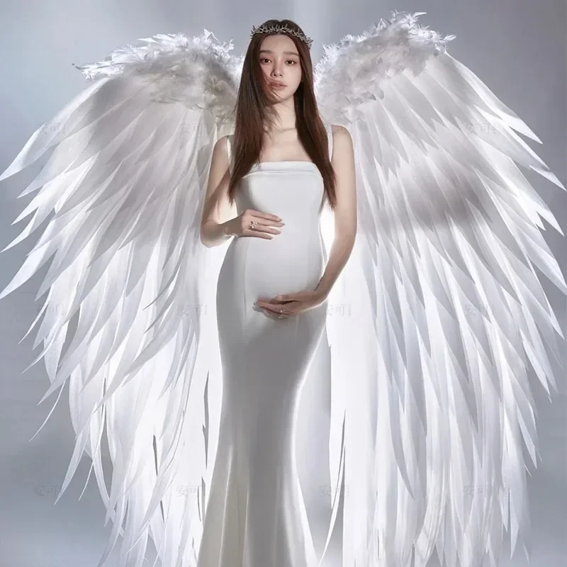 Weiße Feder Flügel Halloween Flügel Modell Laufsteg Kostüm Super Wings Nachtclub Performance Requisiten Halloween Party Requisiten Image