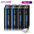 CITYORK 4-16PCS 1.2V AA NIMH Batteria ricaricabile 3000mAh AA HR6 NI-MH Batterie AA Cella con LCD 1.2V AA AAA Caricabatteria