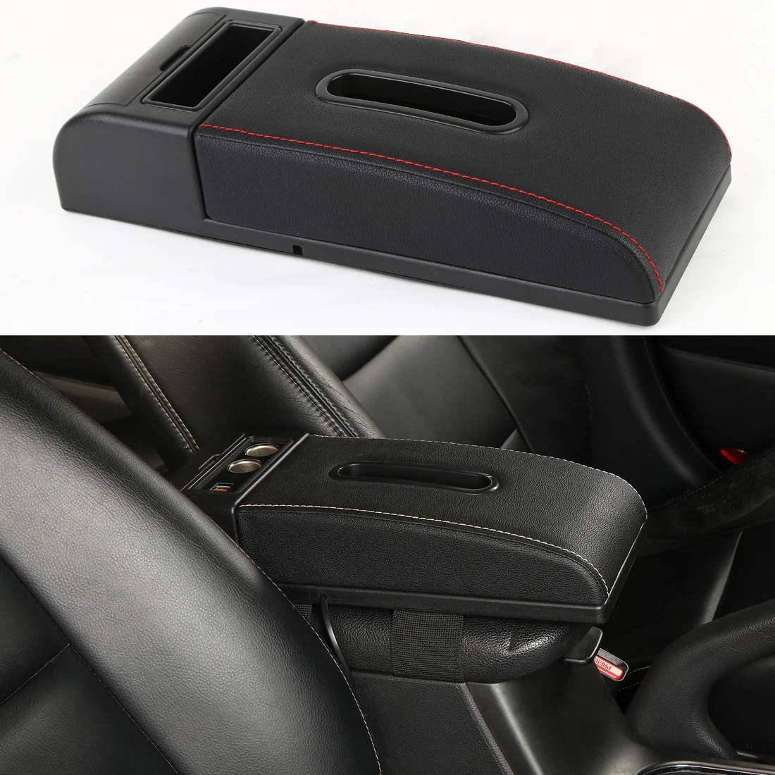 Auto Armlehnen matte universelle Höhen erhöhung Pad Auto Taschentuch Box Armlehne Schutz kissen Aufbewahrung sbox Ellbogens tütze Arm abdeckung Image