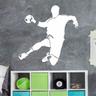 Sticker mural joueur de handball 1 - Couleur: Argent, Dimension: 90cm x 91cm