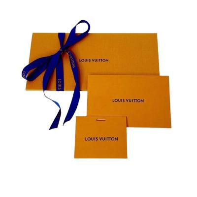 Louis Vuitton Bags | Authentic Louis Vuitton Gift Card Receipt Cards Ribbon Bundle Orange Blue Logo | Color: Blue/Orange | Size: Os