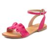Sandale LASCANA "Sommerschuh", Damen, Gr. 44, pink, Obermaterial: 100% Ziegenleder. Futter: 100% Schweinsleder. Decksohle: 100% Rindsleder. Laufsohle: 100% Synthetik, unifarben, modisch, Schuhe Riemchensandale, Sandalette, Sommerschuh aus...