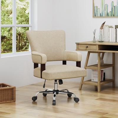 PU Padded Mid-Back Office Computer Desk Chair Computer Ergonomic Mesh Chair Home Office Computer Gaming Desk Chair