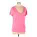 J.Crew Active T-Shirt: Pink Activewear - Women's Size Large