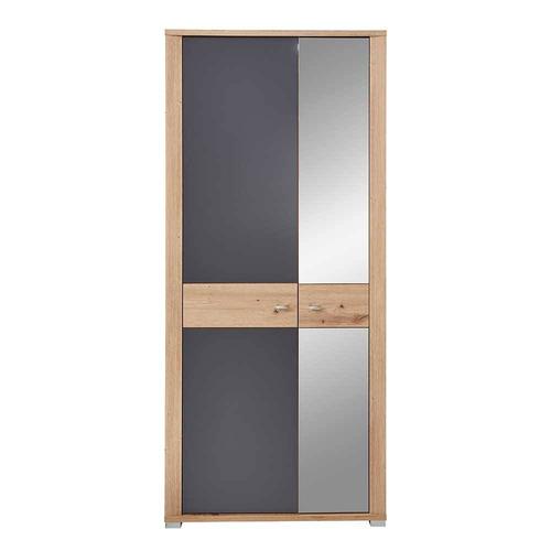 Garderoben Kleiderschrank mit Spiegeltür 193 cm hoch