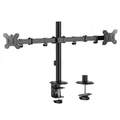 Supporto da tavolo Full Motion Supporto per doppio monitor in acciaio da 360 gradi Base per morsetto da 15-30 pollici Braccio di montaggio per monitor Carico 12 kg