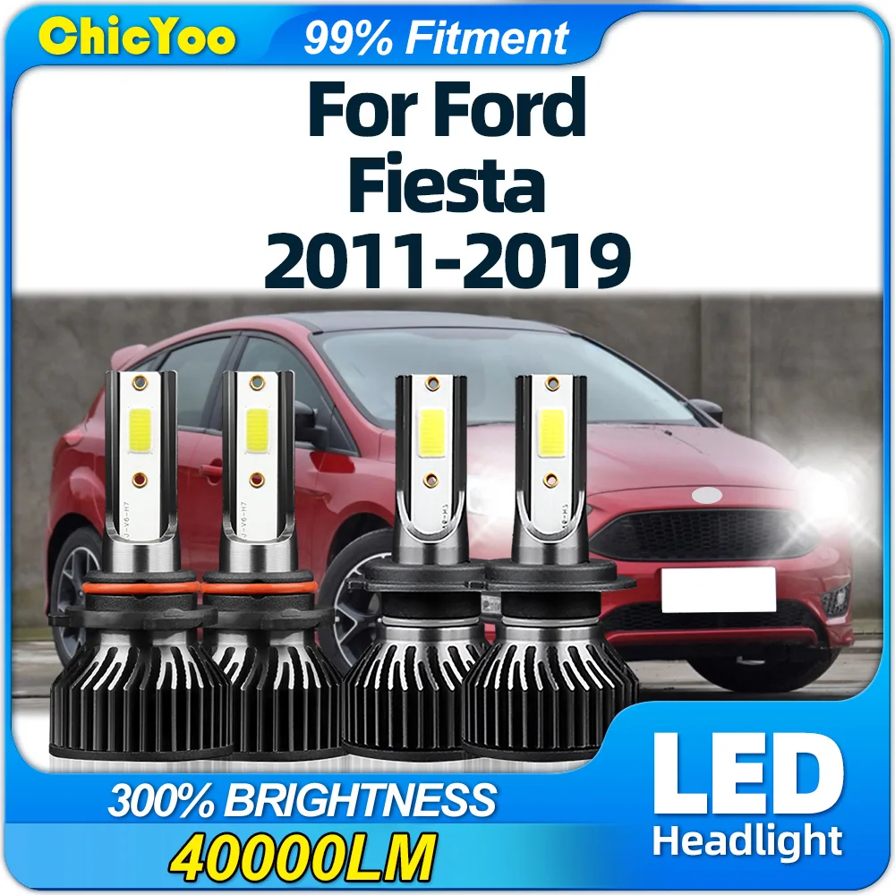 240W 40000LM Faro A LED 12V Auto Fari 6000K Plug And Play Luci Per Auto Per Ford Fiesta 2011-2014 2015 2016 2017 2018 2019
