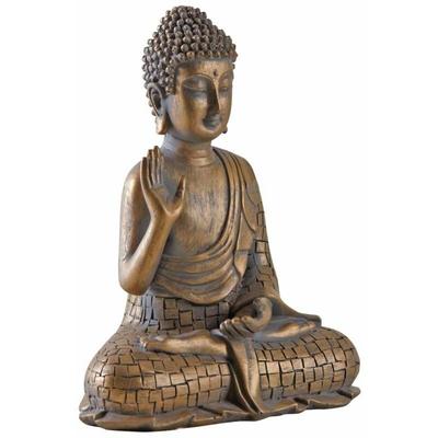 Sitzender Buddha aus goldfarbenem Harz Image