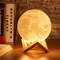 2024 LED veilleuse impression 3D lune lampe Rechargeable changement de couleur 3D lumière tactile lune lampe lumières pour enfants lampe de nuit pour la maison