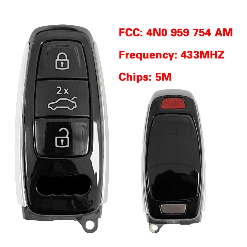 Cn008017 mlb original oem smart fernbedienung 4 taste 433mhz 5m chip fccid 4 n0 am für a-udi a5 a6 a7 q8 Image