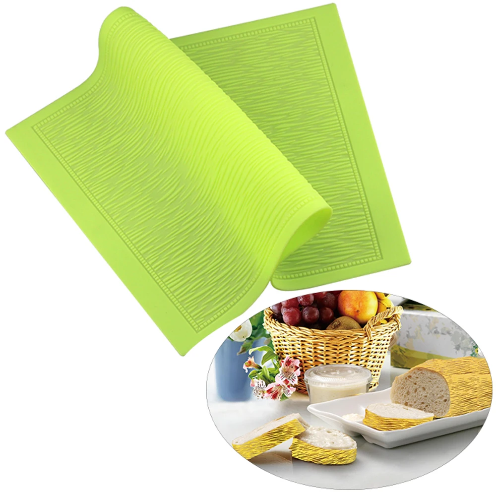 Holzform Textur Form Silikon Spitze Kuchen Matte Hochzeits torte Dekoration Werkzeuge Zucker Spitze Form Fondant Back matte Image