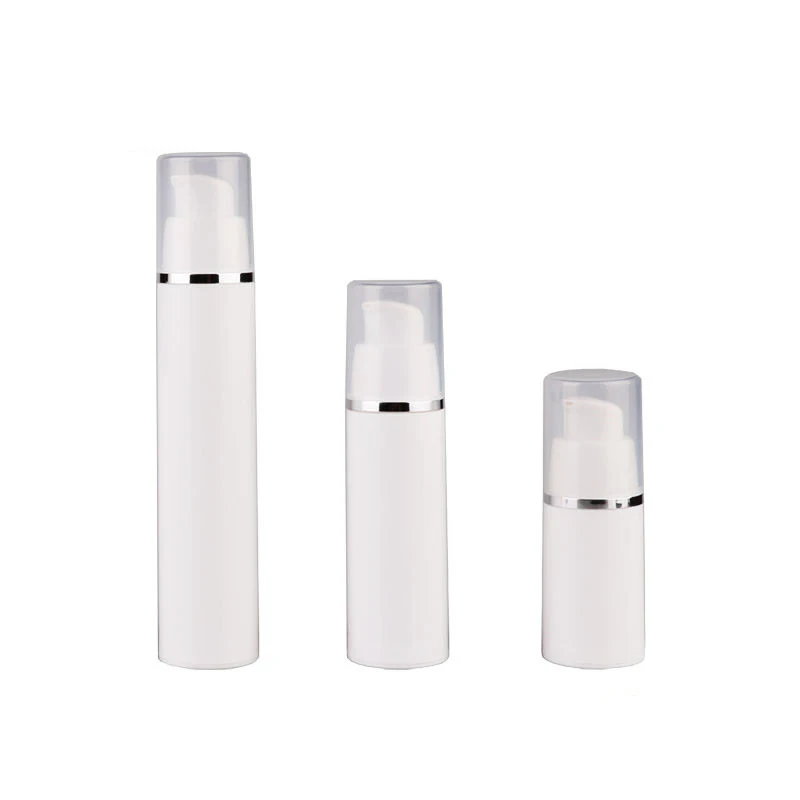 10 Stück leere Vakuum-Nachfüllflasche, weiße Essenz, Reise-Airless-Behälter, Pumpe, Lotion, Emulsion, kosmetische Verpackung, 15 ml, 30 ml, 50 ml Image