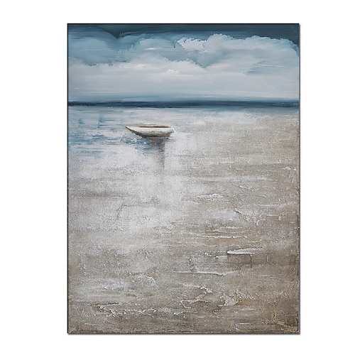 Segelboot Ölgemälde großes handgemachtes Segelboot Party Ölgemälde auf Leinwand bunte Segelbooteamp;Hafengemälde, nautische Landschaftsmalerei für Schlafzimmer, Malerei, Sommerdekor Image