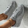 sneakers da donna con plateau e glitter argento - scarpe casual con lacci scintillanti per feste e street style