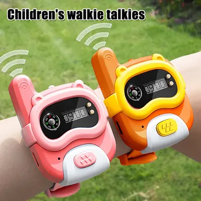 Walkie Talkie Children 800M Mini Watch Compass USB Charging School Outdoor Communication Kids Education Toy For 3 Years Gifts
