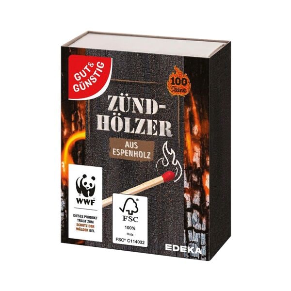 Gut & Günstig 3er-Pack Zündhölzer je 100 Stück Image