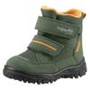 Winterboots SUPERFIT "HUSKY1 WMS: mittel", Kinder, Gr. 24, grün (khaki, orange), Textil, casual, Schuhe, Snowboots mit wasserdichtem GORE TEX, Größenschablone zum Download