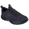 Slip-On Sneaker SKECHERS "SUMMITS-", Herren, Gr. 46, schwarz, Textil, sportlich, Schuhe, Slipper, Freizeitschuh, Halbschuh mit Elastic Schnürsenkel