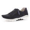Keilsneaker GABOR ROLLINGSOFT, Damen, Gr. 41, blau (nachtblau), Nubukleder, unifarben, sportlich, Schuhe Sneaker, Freizeitschuh, Halbschuh, Schnürschuh mit OPTIFIT-Wechselfußbett