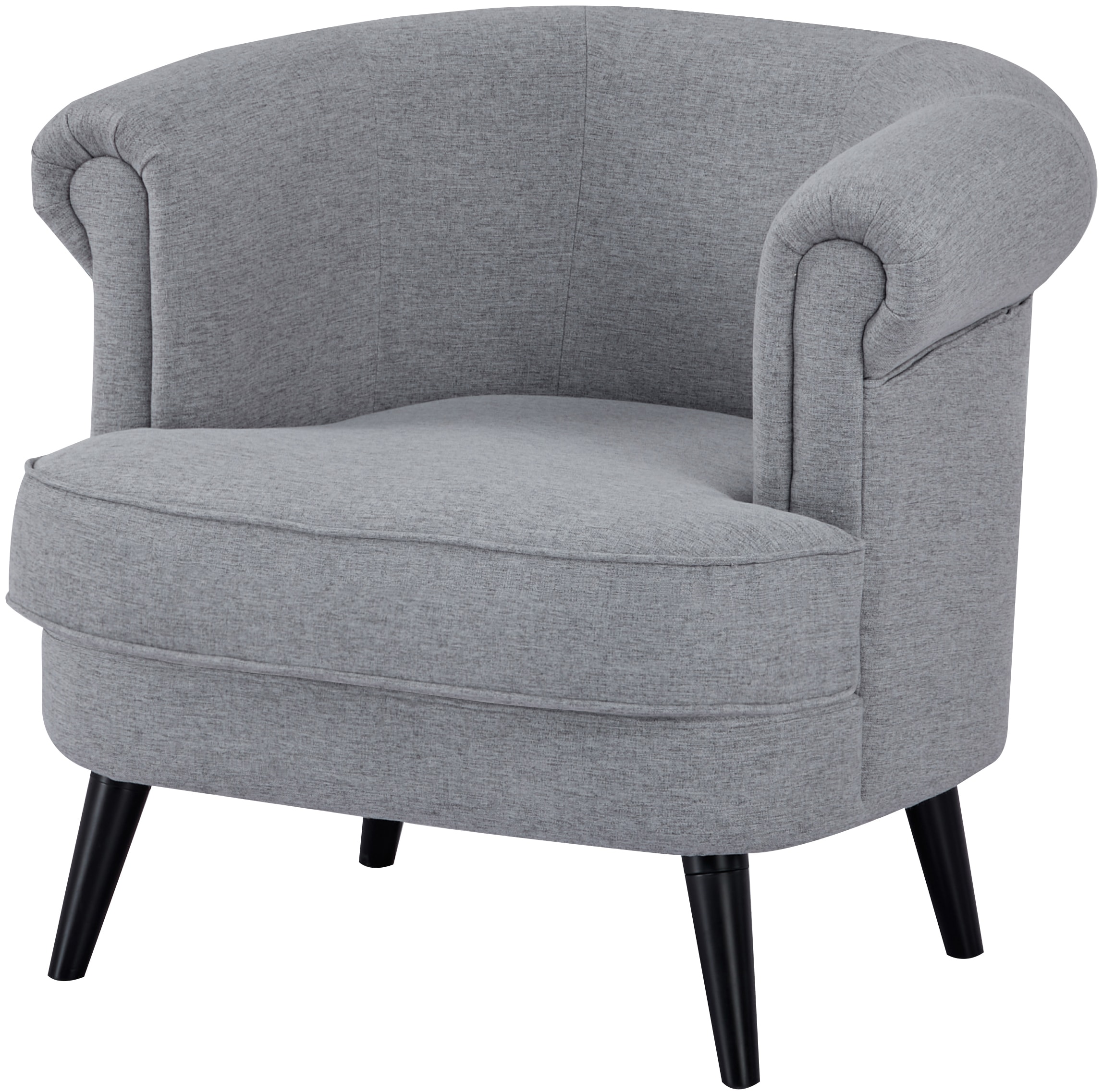 Sessel INOSIGN "HUTSELL in Cord und Webstoff, TV-Sessel oder Relax-Sessel", grau (hellgrau), B:80cm H:72cm T:74cm, Holzgestell, Schaum-Polsterung, Holzbeine und pflegeleichter Bezug, Sessel, Sessel, passt in jedes Wohnzimmer