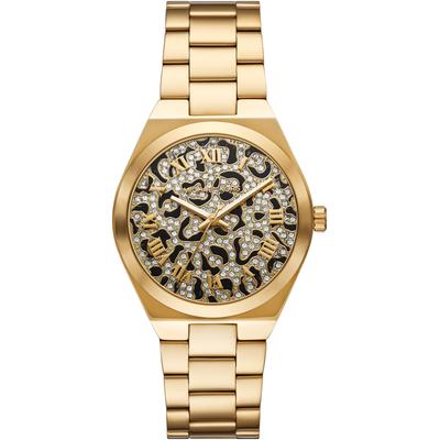 Quarzuhr MICHAEL KORS "LENNOX" Armbanduhren goldfarben Damen Armbanduhr, Damenuhr, Edelstahlarmband, analog