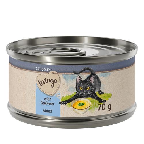 24x70g Salmon Cat Soups Feringa Wet Cat Food