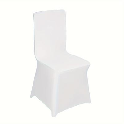 TEMU Pack Of 100 Universal White Chair Covers Stretch Chair Covers Modern For Birthday Decoration And Weddings Celebrations Image